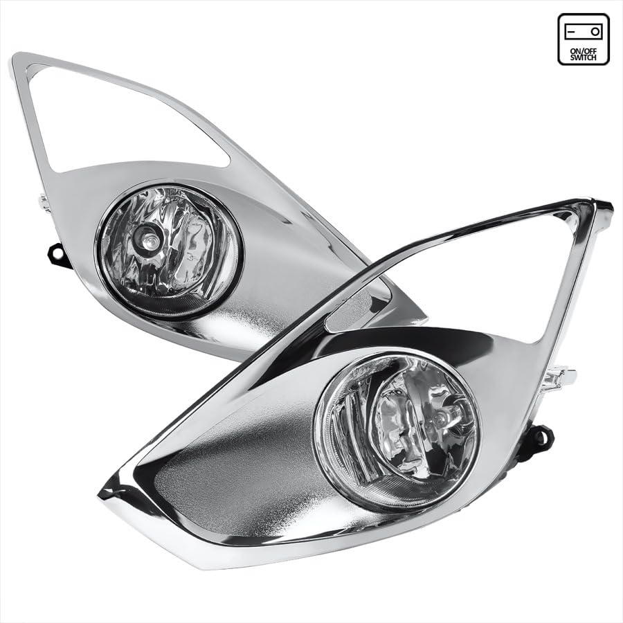 Fog Lights Chrome Bezzel with Clear Lens SPEC-D TUNING LF-AVN13COEM-HZ 14-UP Toyota Avalon