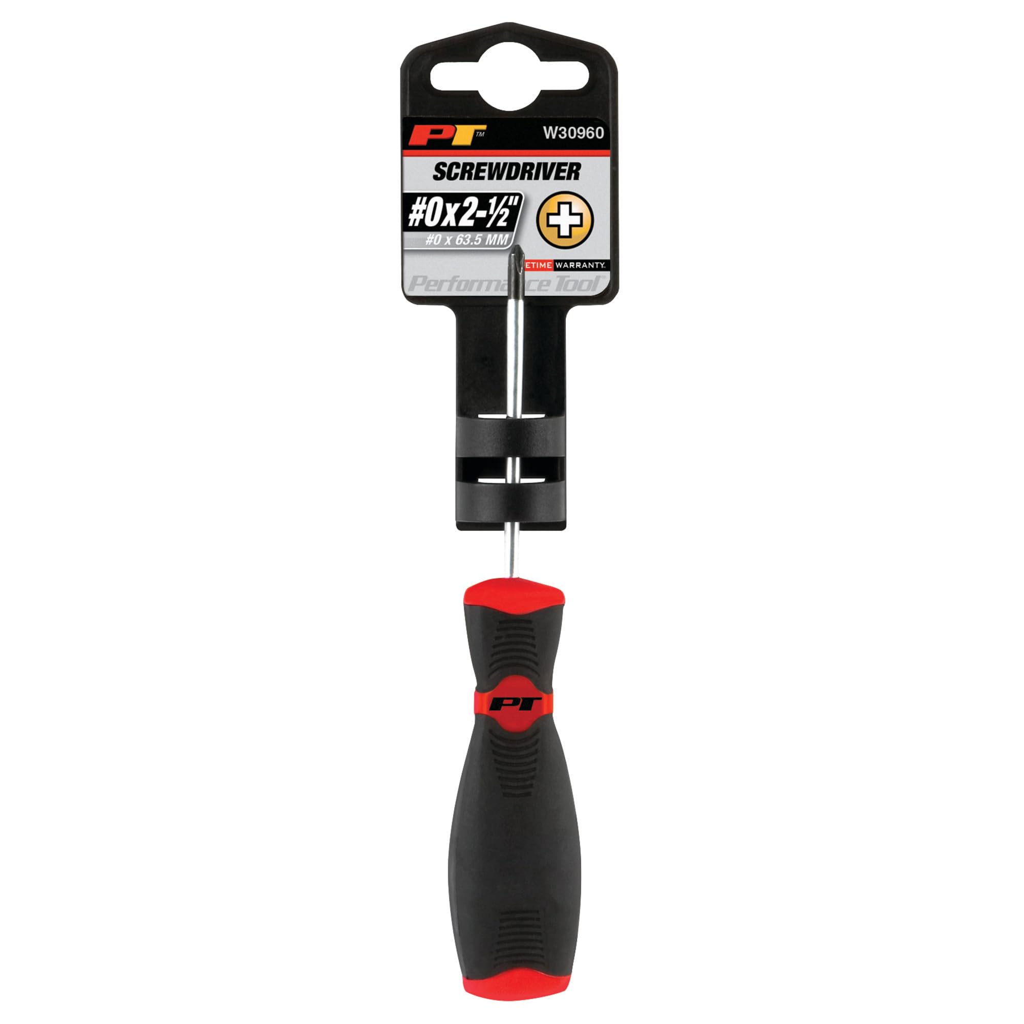 W30960 Performance Tool Black & Red Phillips Screwdriver, 0 X 2-1/2