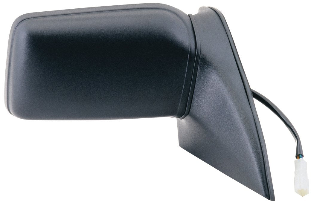 K Source Extendable Passenger Side Towing Mirror for 2001-2005 E Series, 2001-2007 F Series, Textured Black, Chrome Cover, Turn Signal, Heated Power, Dual Lens, Convex Mirror, Foldaway