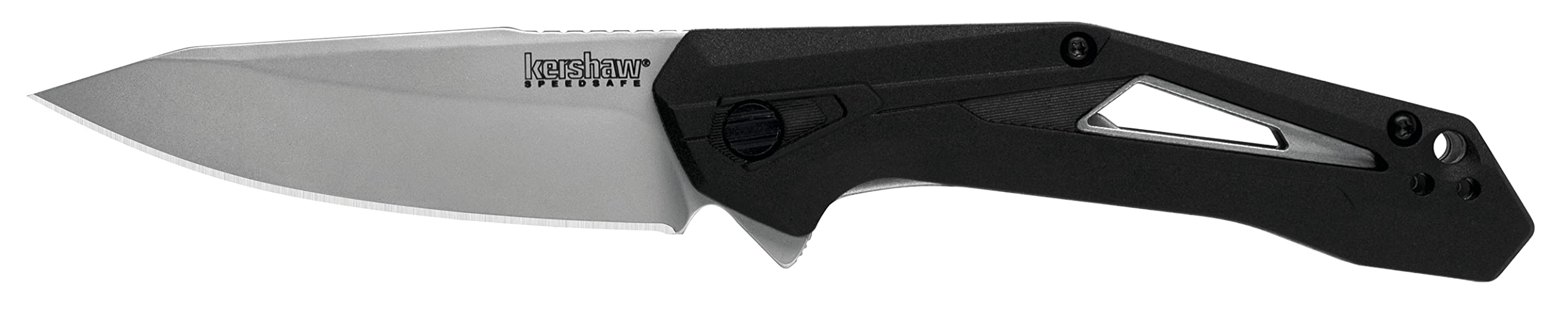 Kershaw Assisted Opening Airlock Knife Black FRN (3" Bead Blast) 1385