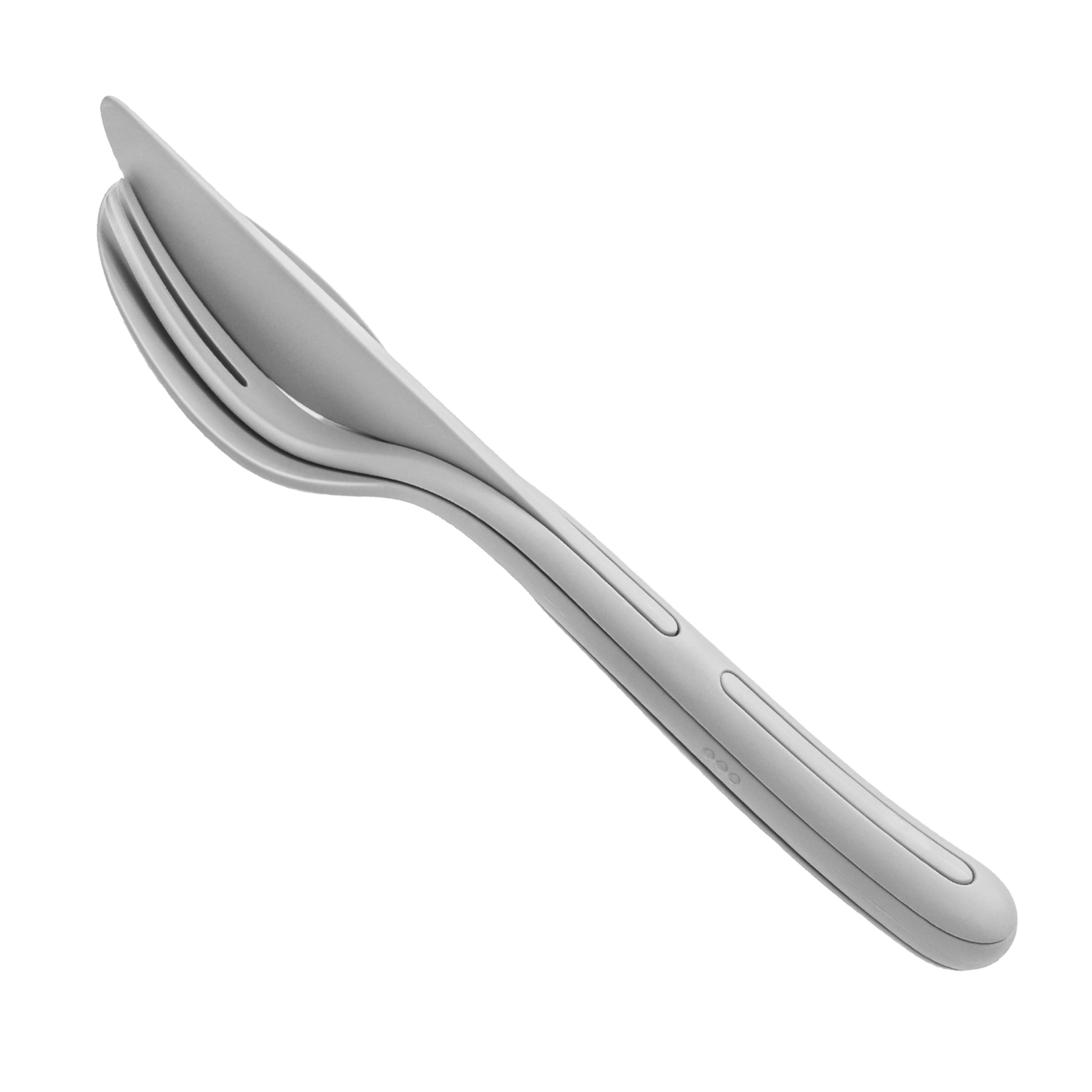 silwy® Cutlery Tricky Set (3 Pieces: Knife, Fork & Spoon) - Compact Click System for Easy Organization - Ideal for Camping, Caravanning & Boating