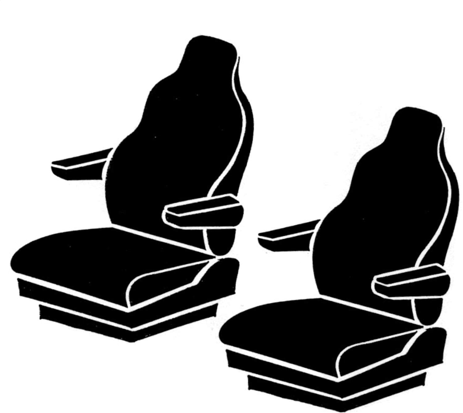 Gray FIA TR43-4 Front Mid Back Truck Bucket Seat Cover