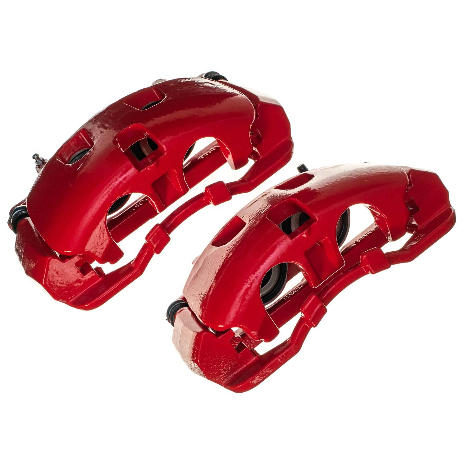Power Stop S5486 High-Temp Front Pair of Red Powder Coated Calipers