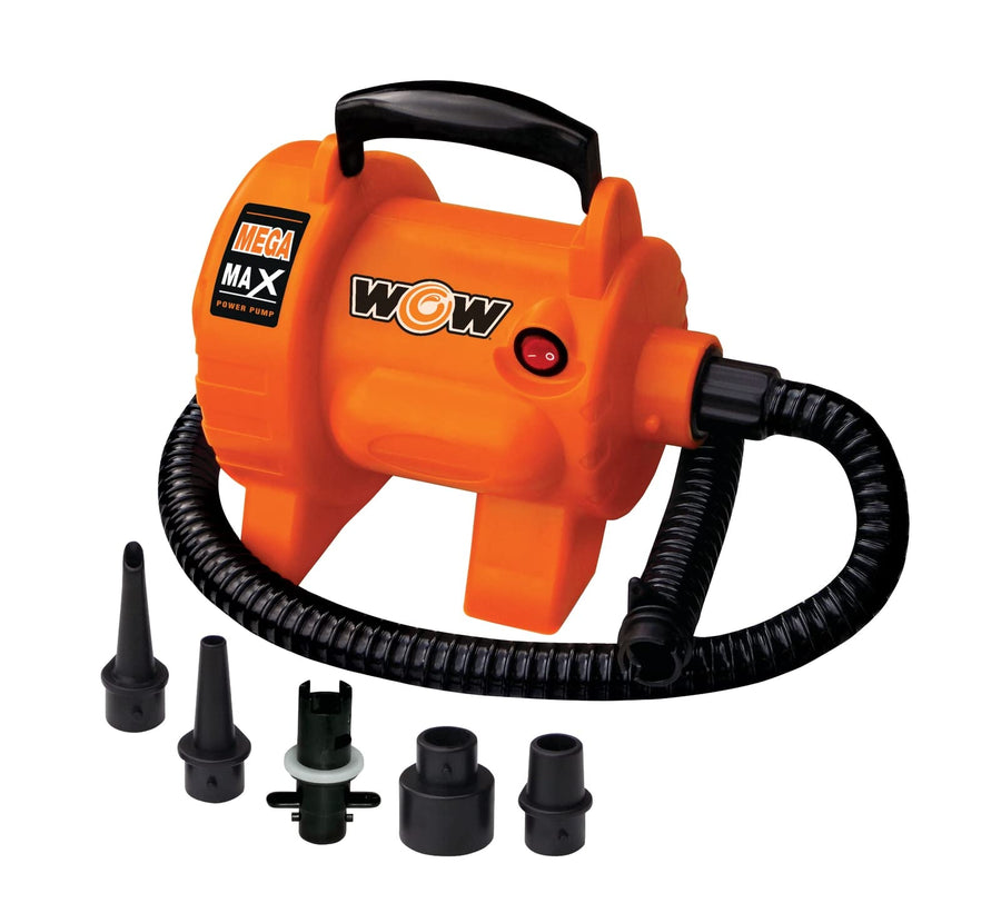 Electric Air Inflator - WOW Sports Mega Max Air Pump For Inflatables - Great For Towables & Boat Accessories - Comes with a Cord, 3.0 PSI