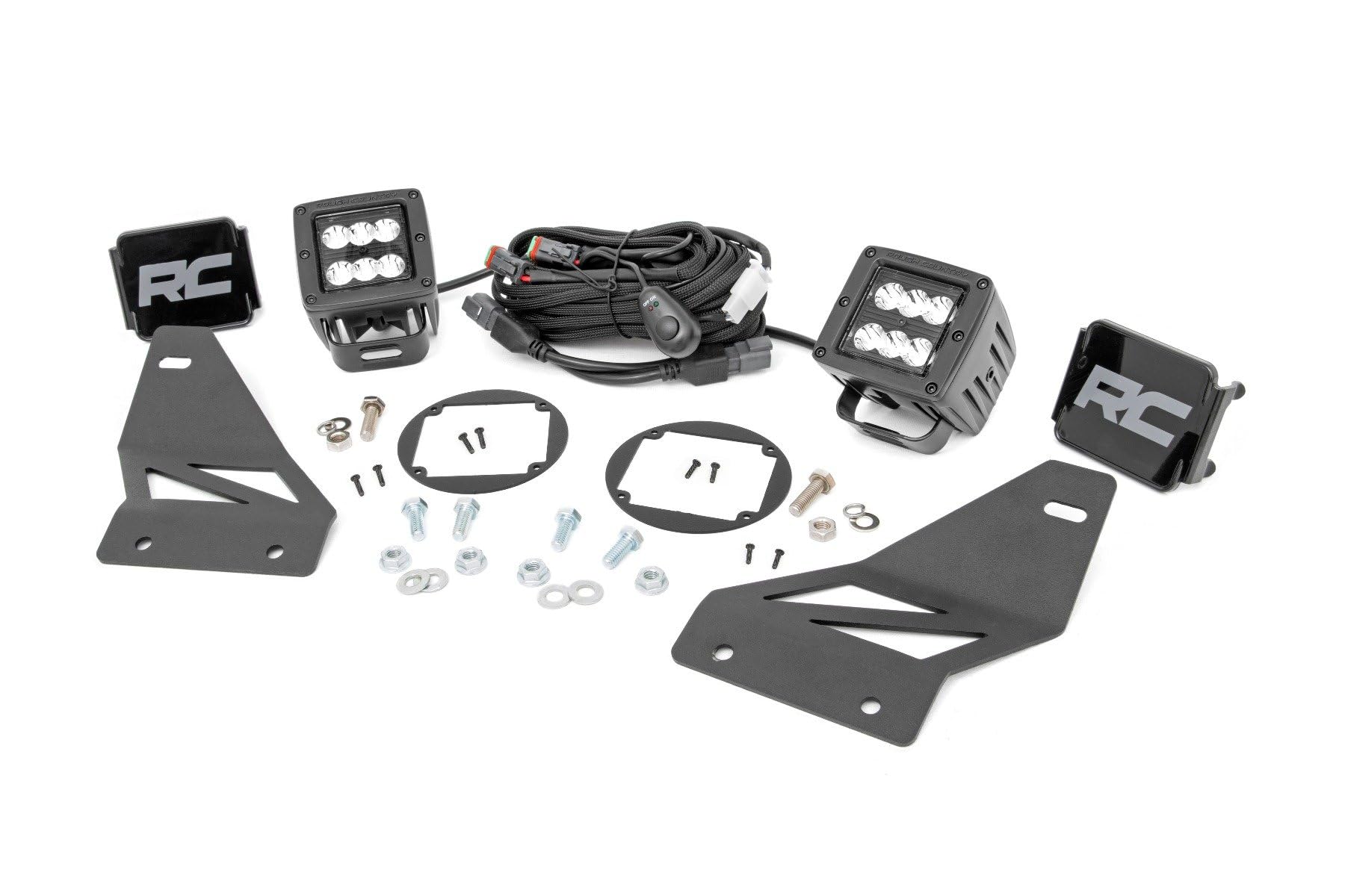 2" Rough Country Black Series LED Fog Light Kit for 05-20 Frontier - 71023