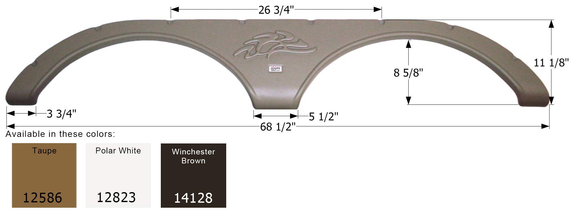 Fender Skirt ICON, Tandem, Heartland, FS2586, Taupe