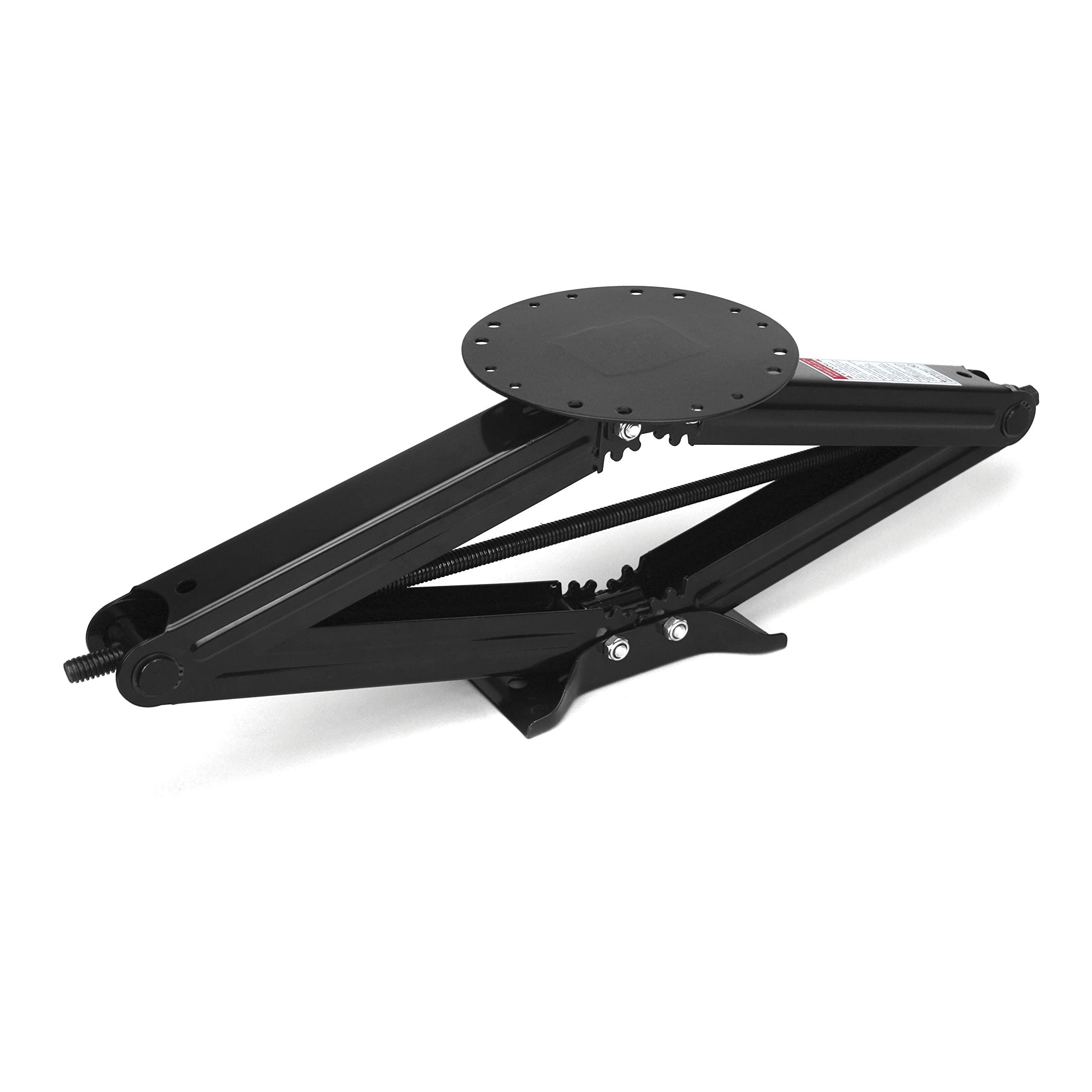 30" Lippert Manual RV Scissor Jack Kit for 5th Wheels, Travel Trailers, Single Pack, 5,000 lb. Load Capacity, Anti Rust Coating, Universal Bolt-On Installation, Bow-Tie Base, Crank Handle - 285332