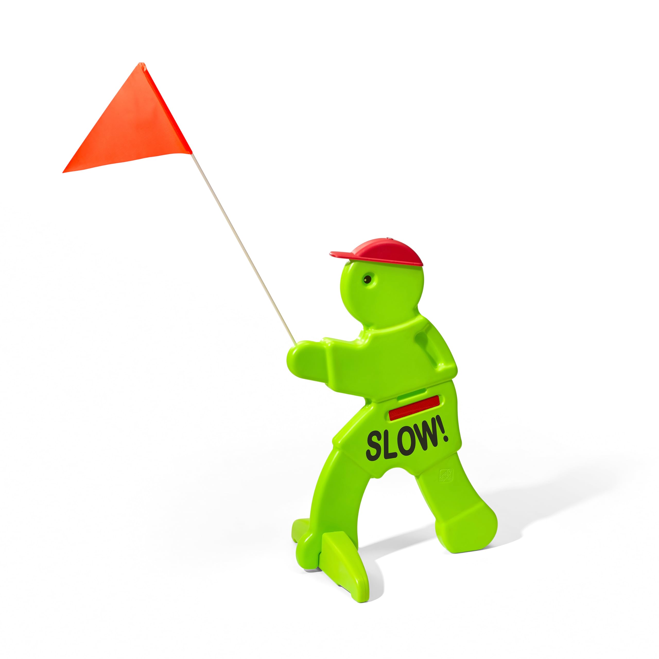 Step2 Kid Alert Safety Sign Street, Kids at Play Signage for Neighborhood Safety, 32-Inch Tall Reflective Caution Sign with Warning Flag