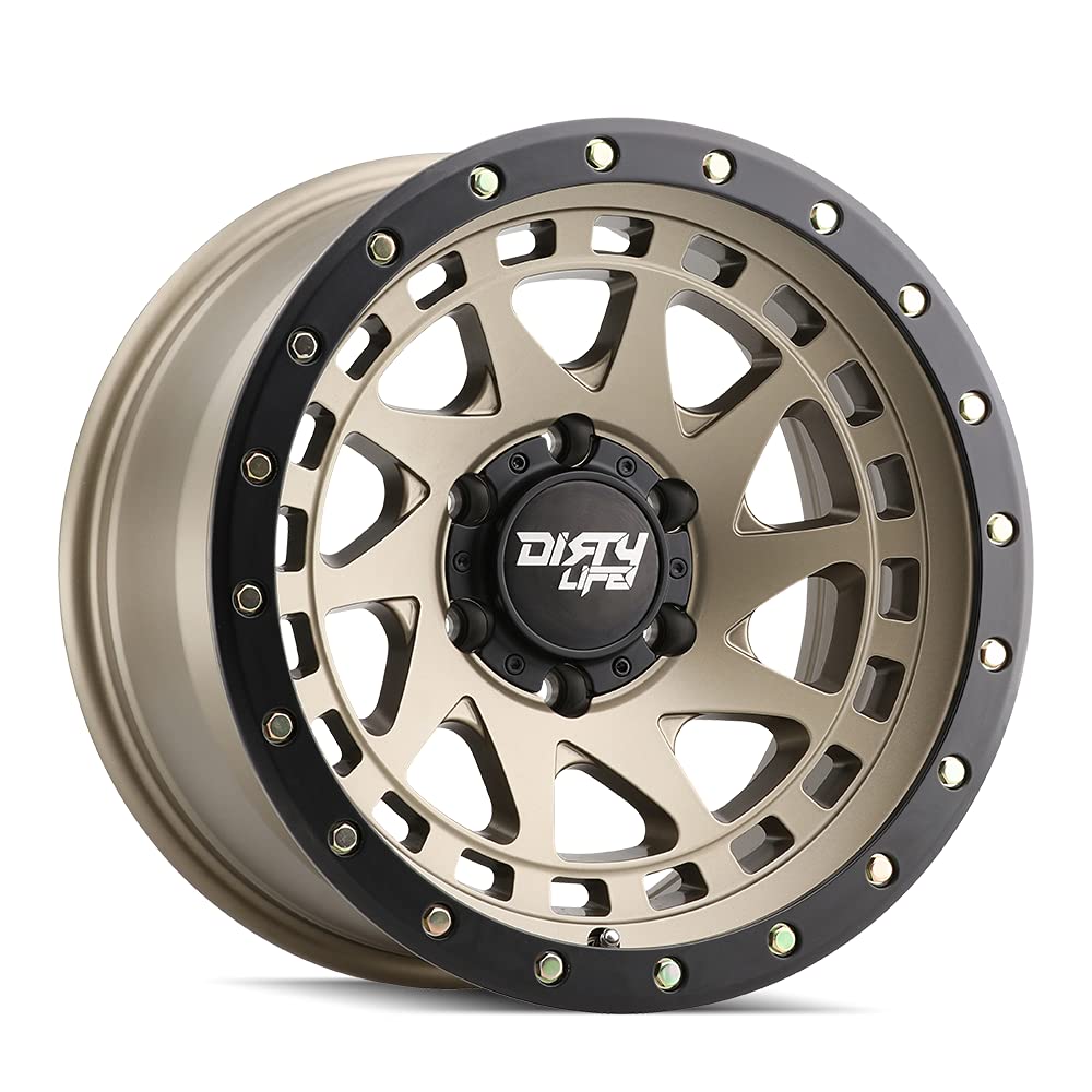 PRO ENIGMA 17x9, Bolt Pattern: 5x5/, Offset: -38, SATIN GOLD W/SIMULATED RING, set of 1