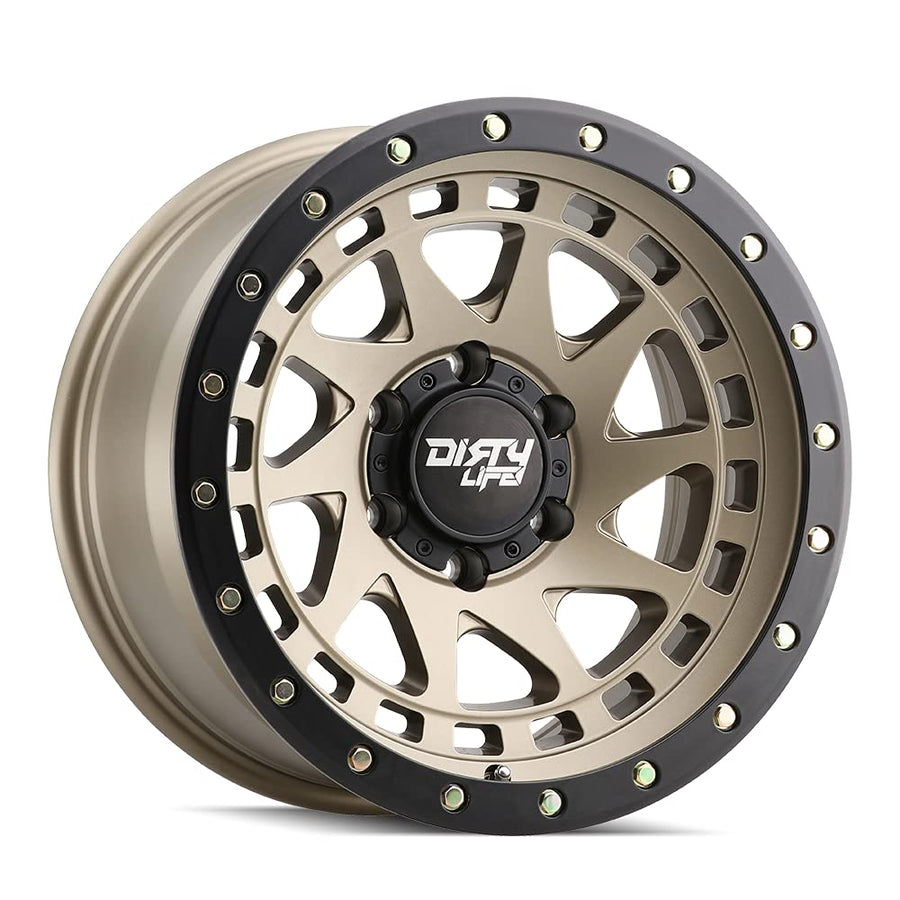 PRO ENIGMA 17x9, Bolt Pattern: 5x5/, Offset: -38, SATIN GOLD W/SIMULATED RING, set of 1