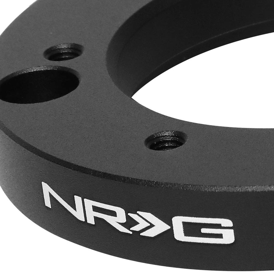 NRG Innovations Steering Wheel NRG-SRK-123H Quick Release Short Hub Adapter 6 X 70mm Bolt Pattern, Retain Horn & Turn Signals, Black Body
