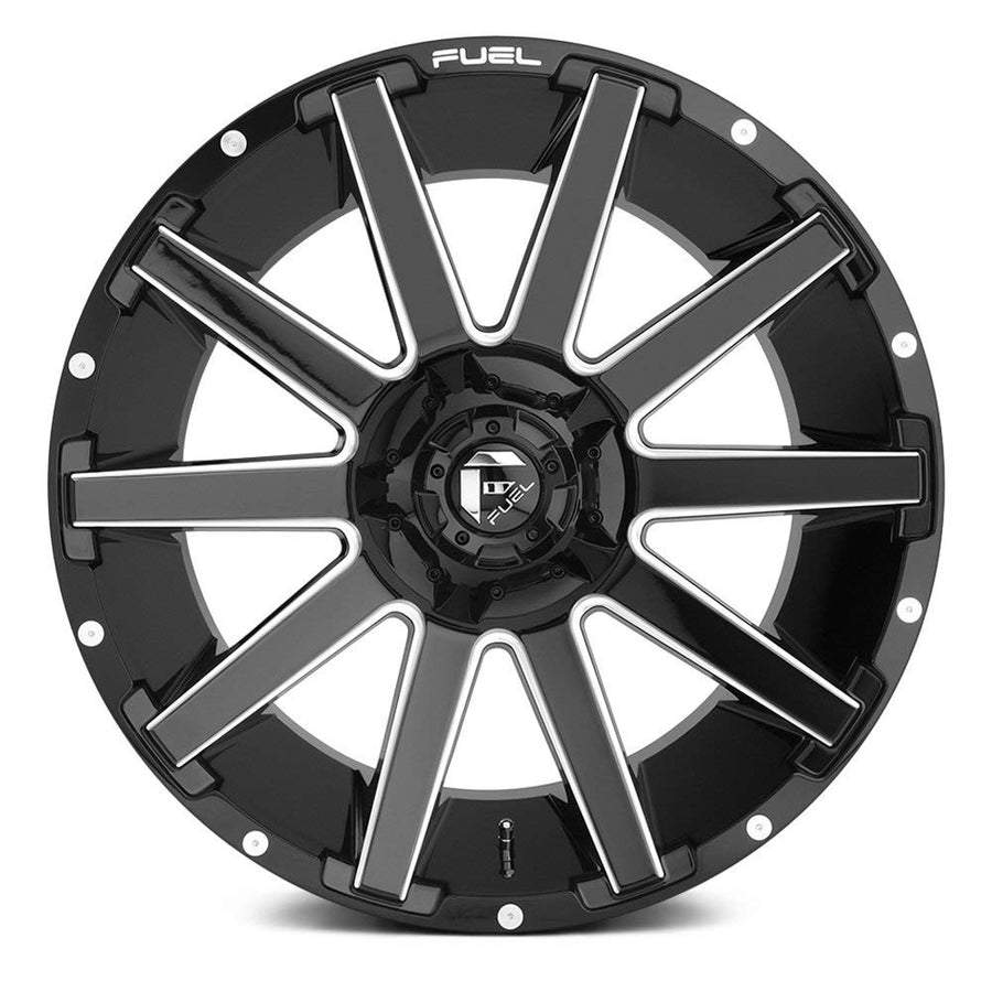 Contra FUEL D615 Black Wheel with Painted (20 x 10. inches /5 x 139 mm, -18 mm Offset)