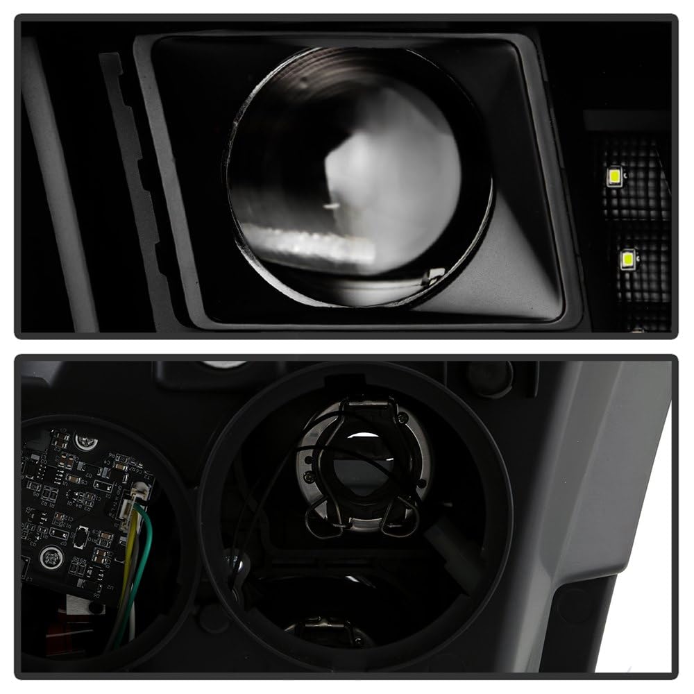 Dodge Ram 09-18 1500~3500 Spyder (xTune) LED DRL/Halogen Projector Headlights - Low Beam-H7(Included) ; High Beam-H7(Included) ; Signal-LED - Black