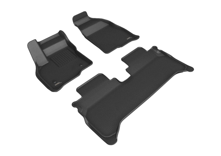 Kagu Floor Mat 3D MAXpider Custom Fit (Black) Compatible with Chevrolet Bolt Euv 2022-2023 - 1st & 2nd Row
