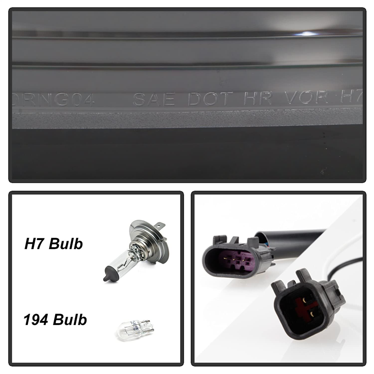 Spyder Auto 5086600 Dodge Durango 2004 - 2006 Projector Headlights - Low Beam-H7(Included) ; High Beam-H7(Included) ; Signal-3557(Included) - Black