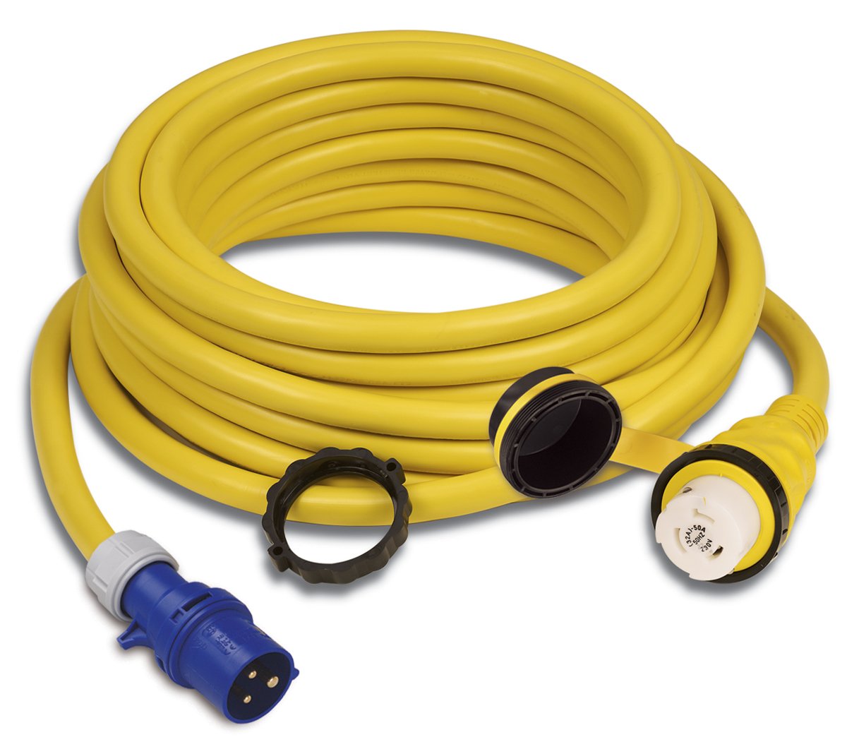 15M32AXP Marinco Cordset, 32A 230V, 15M, With European Plug, Yellow