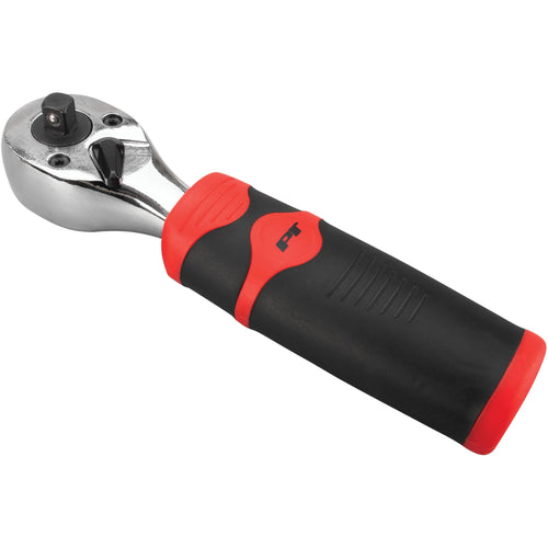 Dual Drive Performance Tool W9113 Stubby Ratchet with Comfort Grip, 72-Tooth Gear for Tight Spaces, 1/4-Inch and 3/8-Inch Drive Head