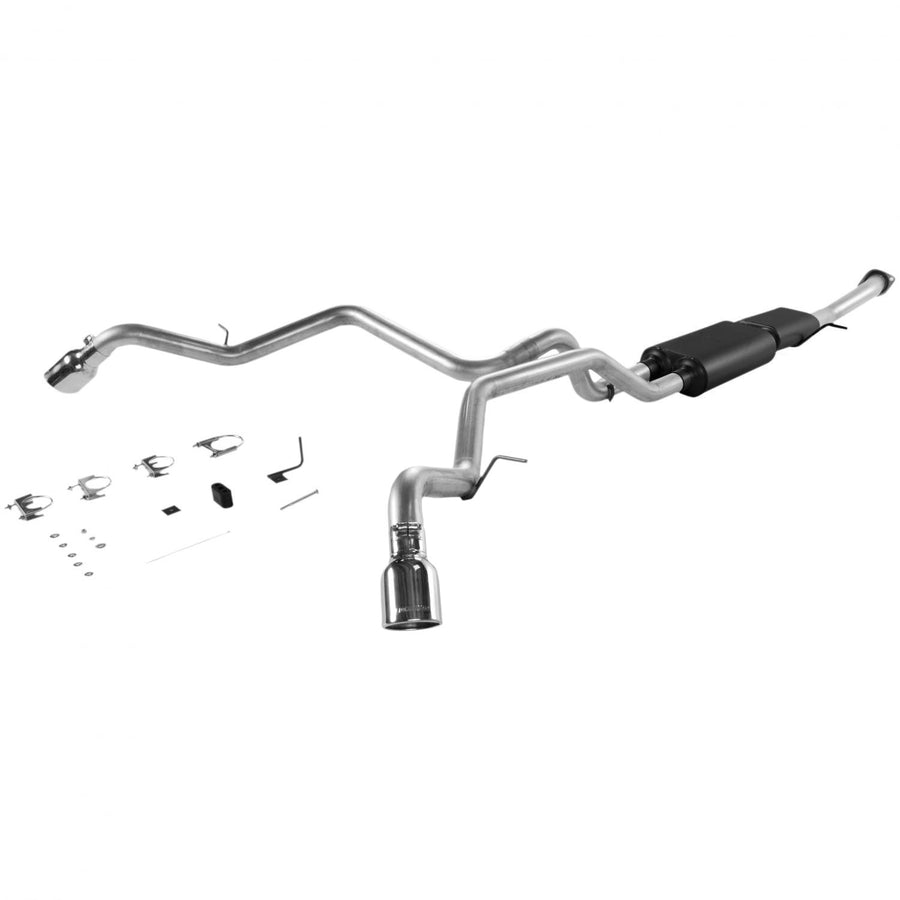 American Thunder Flowmaster 17342 Cat-Back Exhaust Kit 3 Inch Aluminized Steel 2.5 Inch Tailpipes 3 Inch Polished Tips Compatible with 2001-2006 Chevy Suburban Avalanche GMC Yukon XL 1500 5.3L