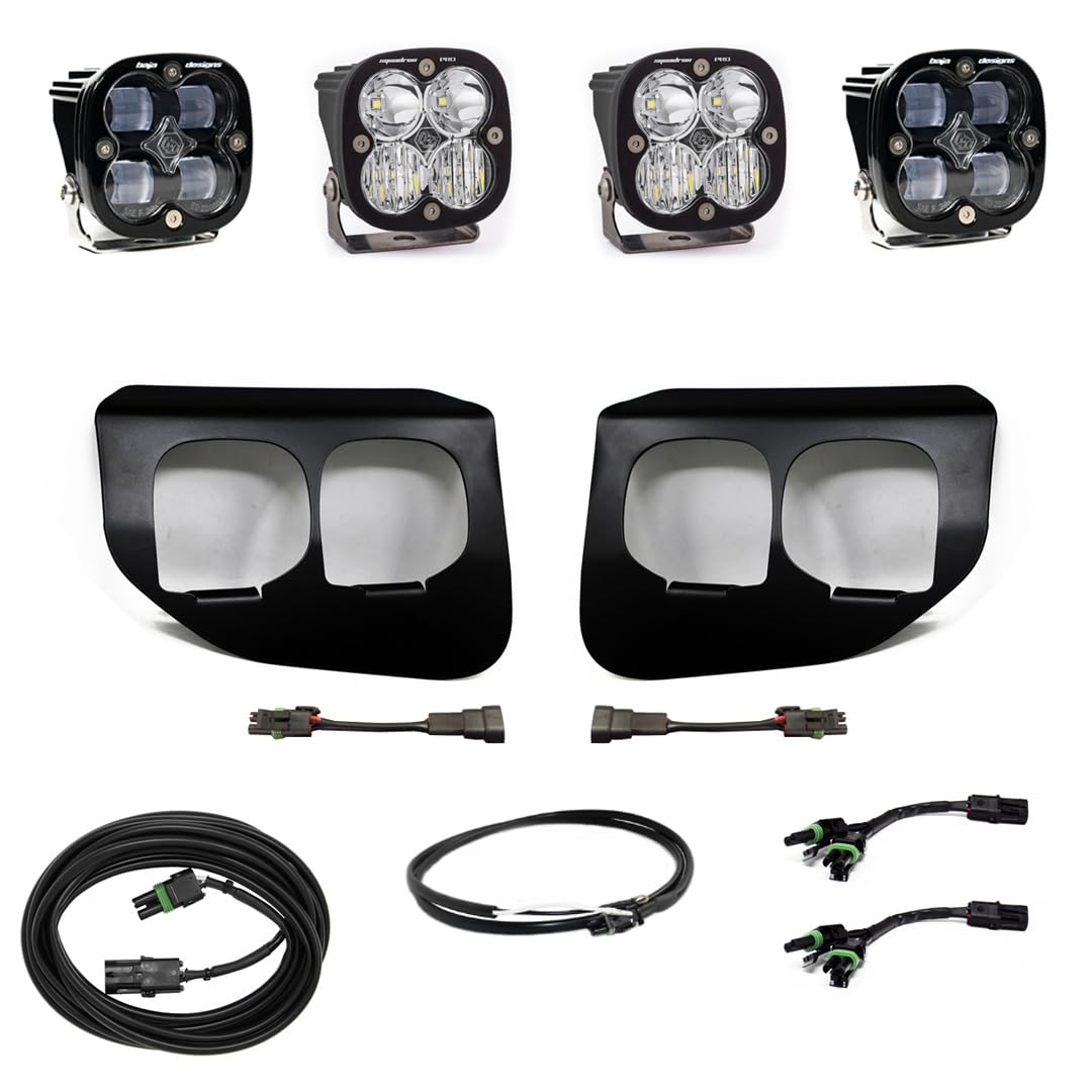 Baja Designs Fog Pocket Kit Squadron SAE/Pro - '20-21 F-250/350 Super Duty (Multi-Pattern; Clear; Upfitter Wiring)