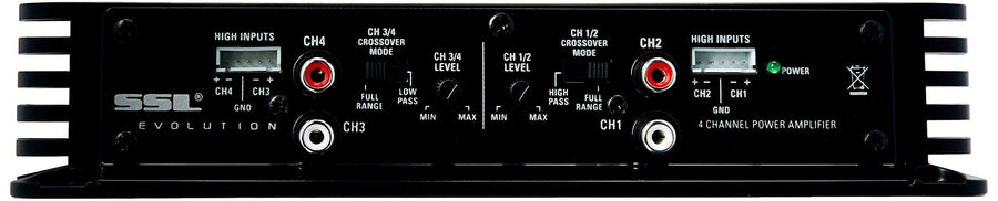 Sound Storm EV400.4 Laboratories Evolution 400 W, 4 Channel, 2 to 8 Ohm Stable Class A/B, Full Range Car Amplifier, Black