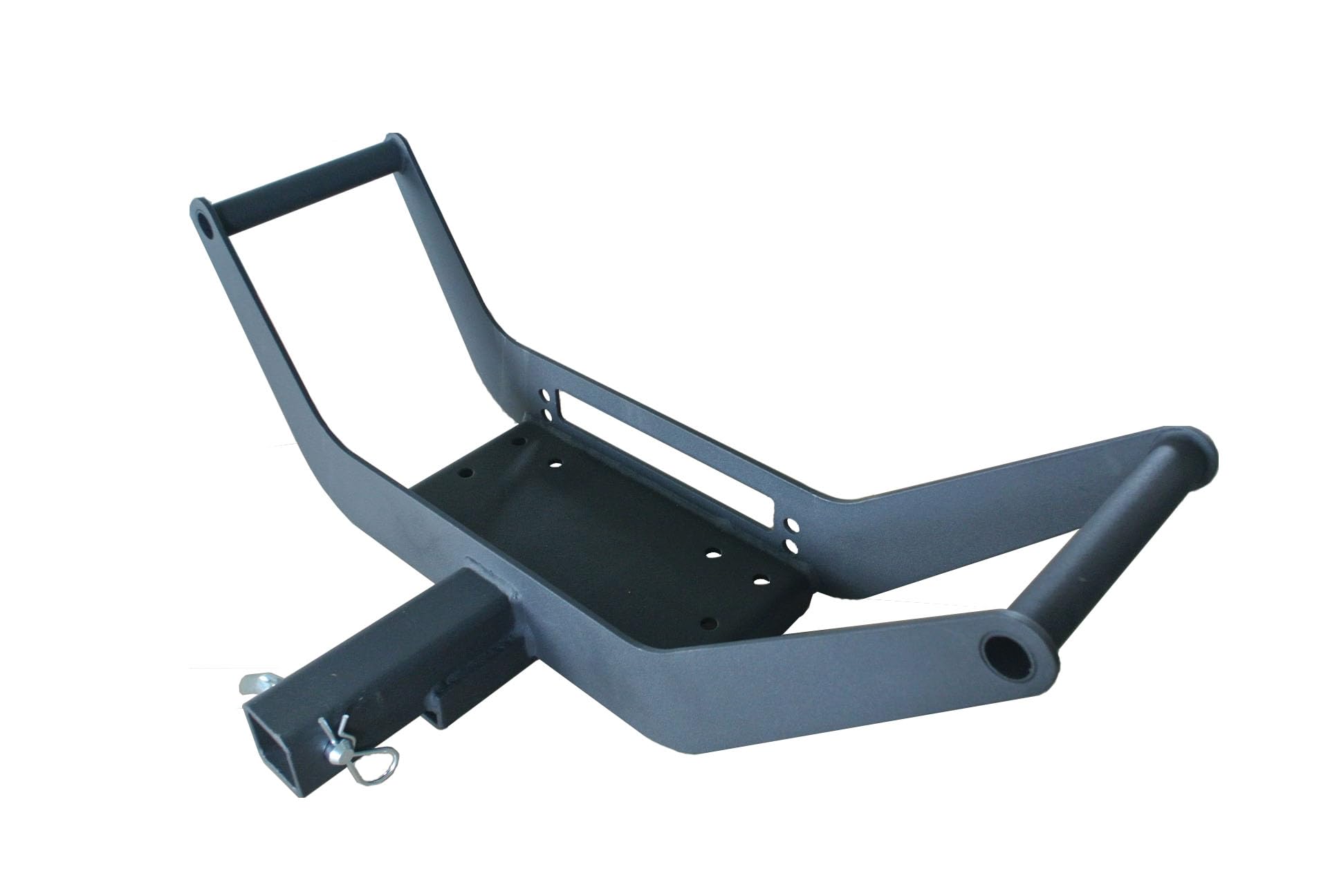 TrailFX 2 Inch Receiver Hitch Winch Mount Fits Winches Up to 12,000 lbs Textured Black Powder Coat Includes Hitch Pin and Clip Heavy-Duty Steel TrailFX WA018 Mount
