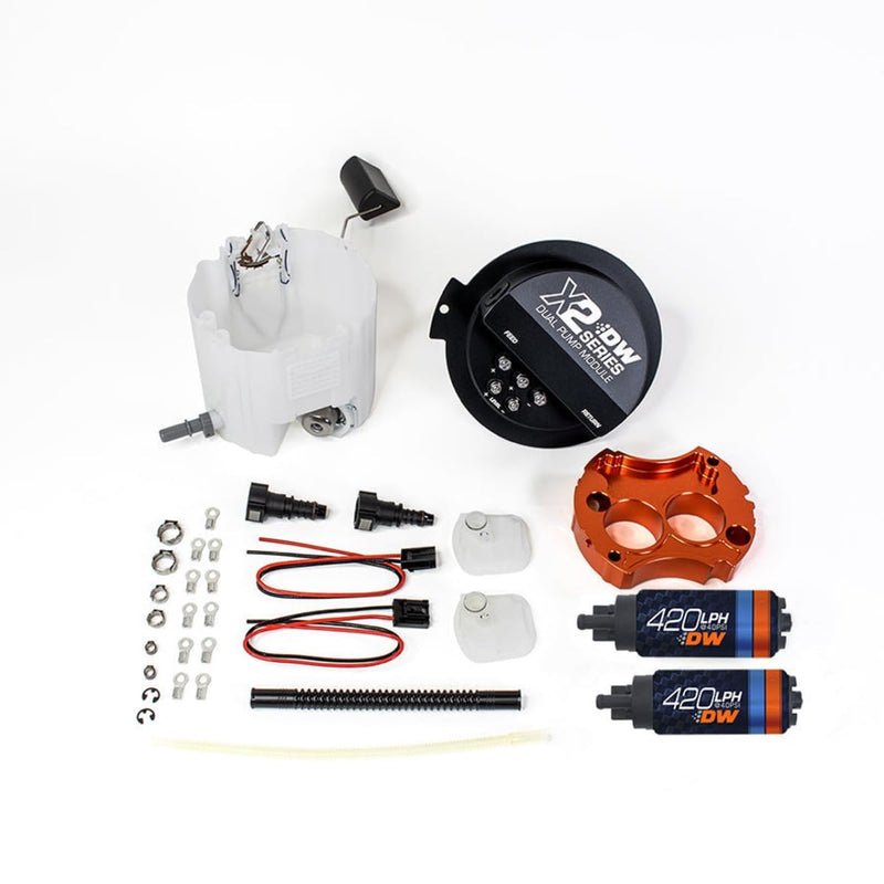 X2 Series Deatschwerks Fuel Pump Module with 2 DW420s for 2010-15 Camaro LS 3.7 V6/SS LS3 6.2 (9-421-7002)