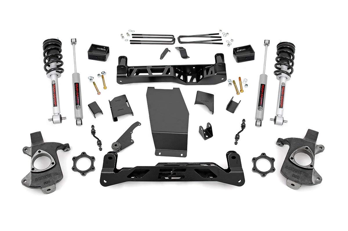5" Rough Country Lift Kit with N3 Struts/N3 Rear Shocks for Chevy Silverado & GMC Sierra 1500 (2014-2018 w/Stock Cast Steel Control Arms)