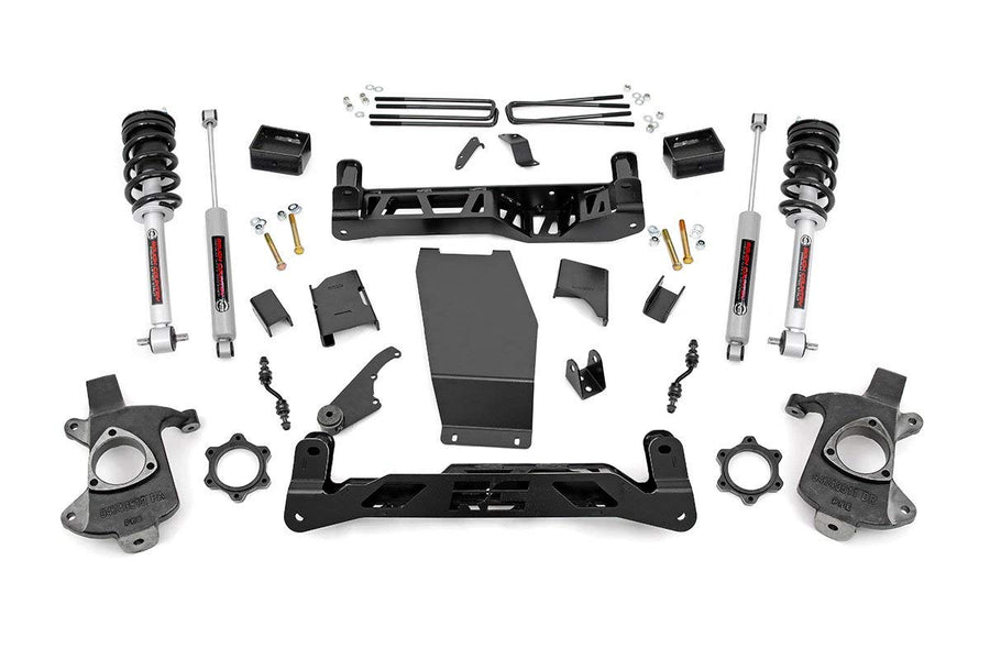5" Rough Country Lift Kit with N3 Struts/N3 Rear Shocks for Chevy Silverado & GMC Sierra 1500 (2014-2018 w/Stock Cast Steel Control Arms)