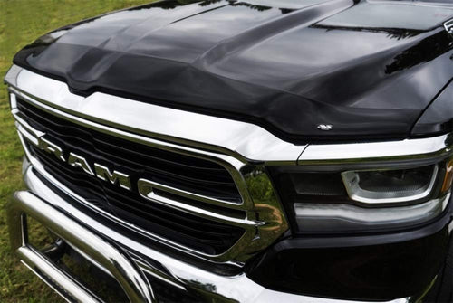 Aeroskin Hood Protector Auto Ventshade [AVS] | Fits 2019 - 2025 Ram 1500 (New Body Style) Excludes Rebel & TRX Models | Low Profile Deflector / Bug Shield - 1 pc., Smoke | 322163