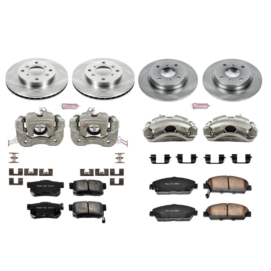 Power Stop KCOE1034 1-Click Autospecialty OE Replacement Brake Kit with Calipers For Honda Prelude 1992-1996 [Model Specific]