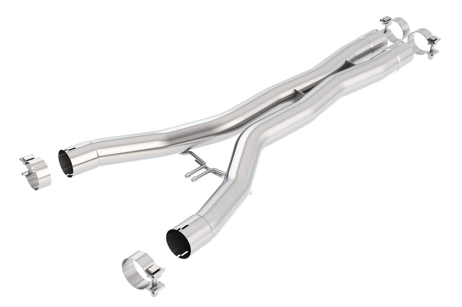 BORLA Performance Exhaust 60548 Merge X-Pipe 2014-2019 Chevrolet Corvette Stingray (C7) V8 & Corvette Grand Sport (C7) V8 & Corvette Z06 (C7) V8 2.75" Diameter Pipes T-304 Stainless Steel