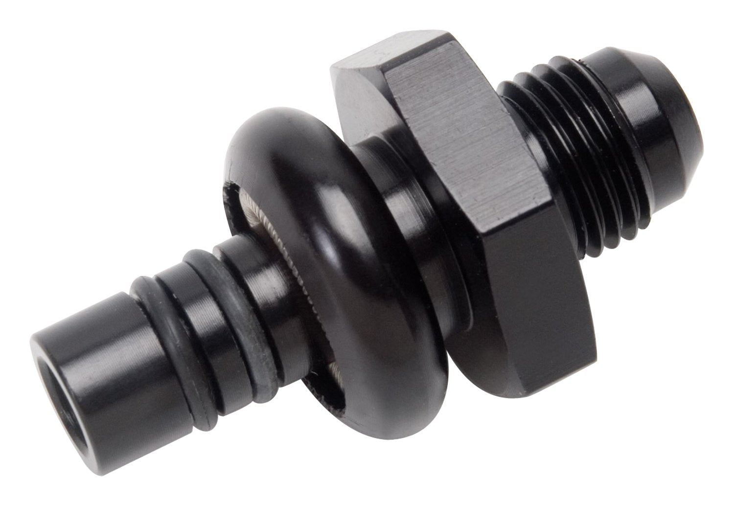 640903 RUSSELL Black 6AN EFI Adapter Fitting for Ford