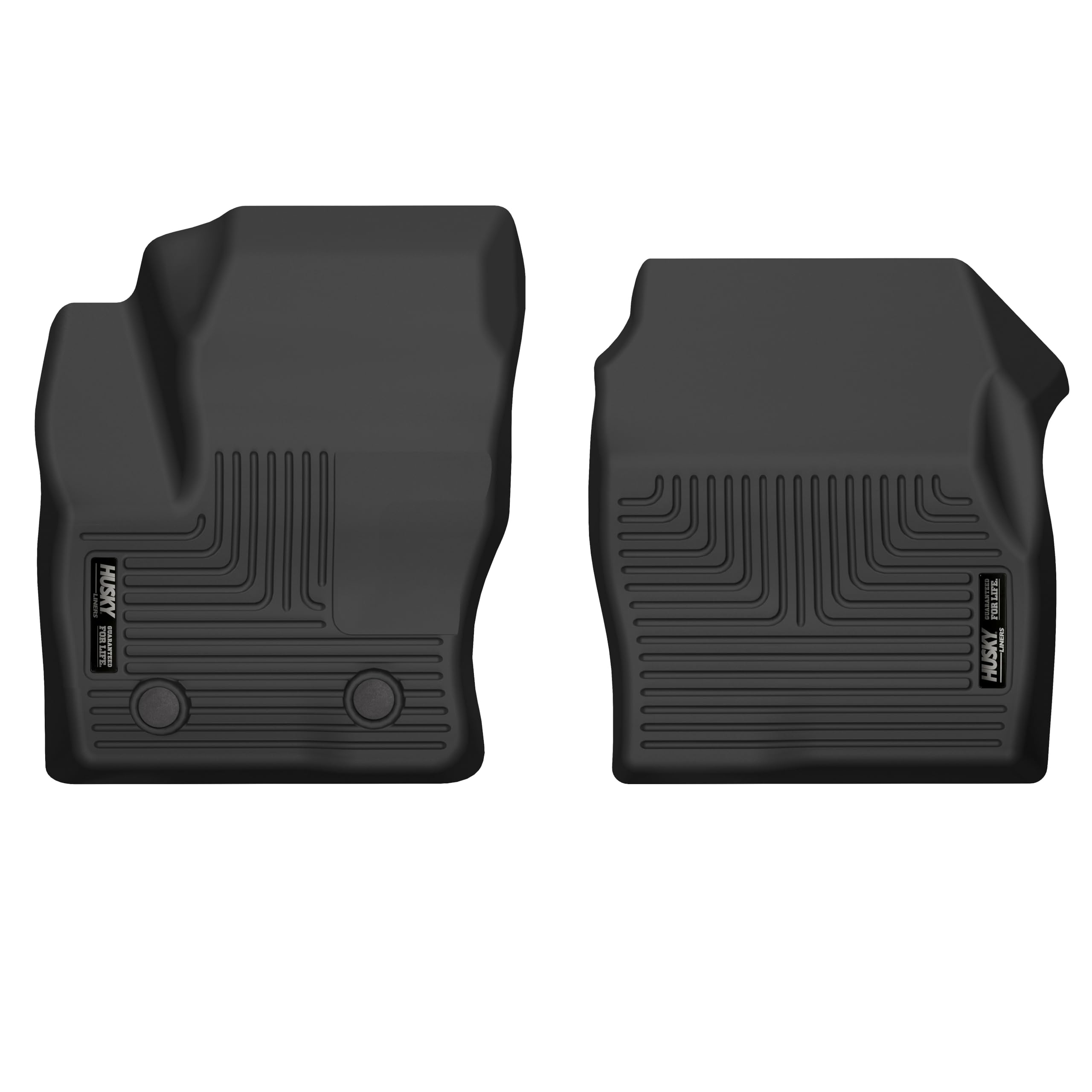 Husky Liners Floor Mats X-act Contour | Fits 2020-2022 Ford Transit Connect w/Vinyl Flooring | Front Row, 2-pc Black - 51921