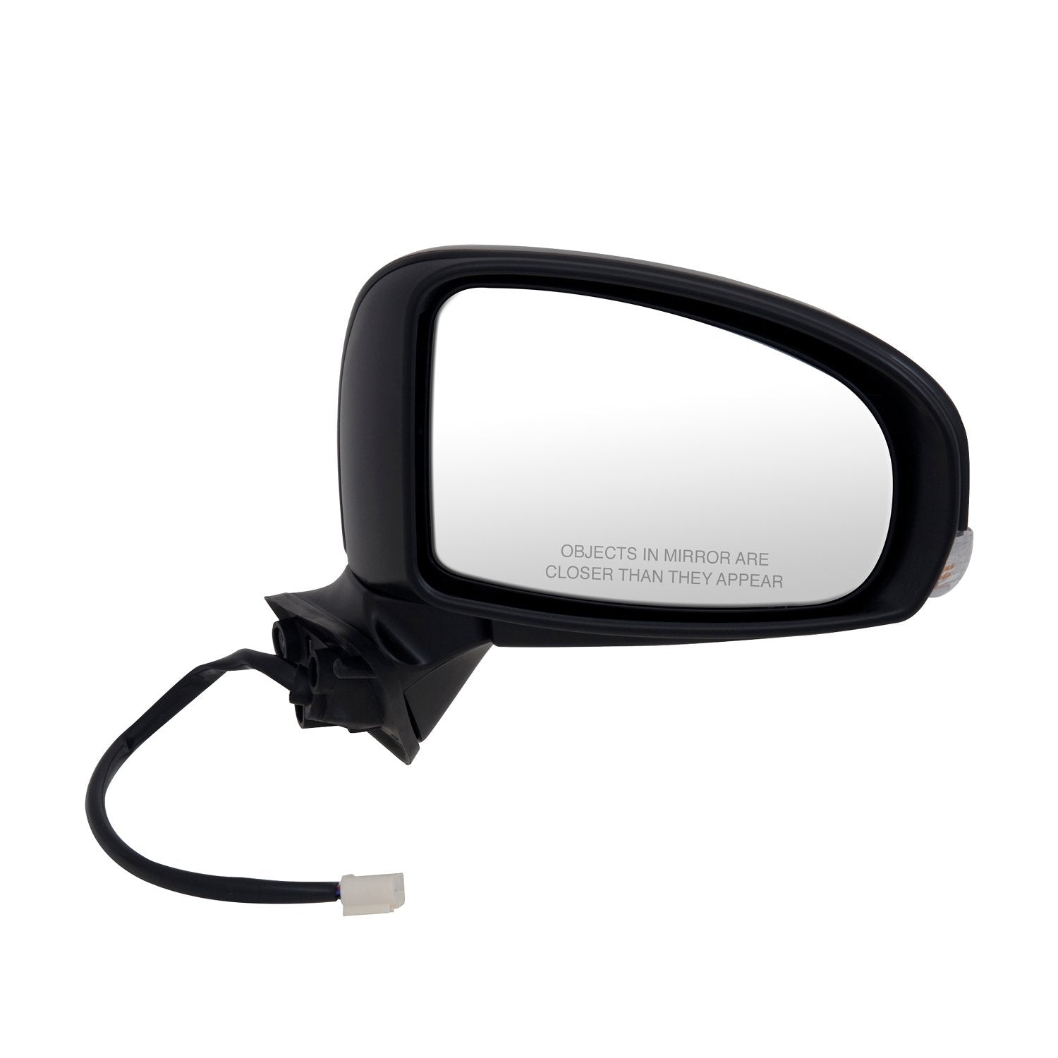 Mirror Passenger Side for Toyota Prius Sedan, Textured Black w/PTM Cover, w/Turn Signal, Foldaway, Heated Power