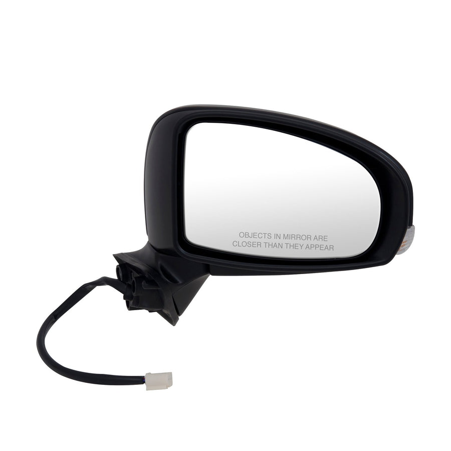 Mirror Passenger Side for Toyota Prius Sedan, Textured Black w/PTM Cover, w/Turn Signal, Foldaway, Heated Power
