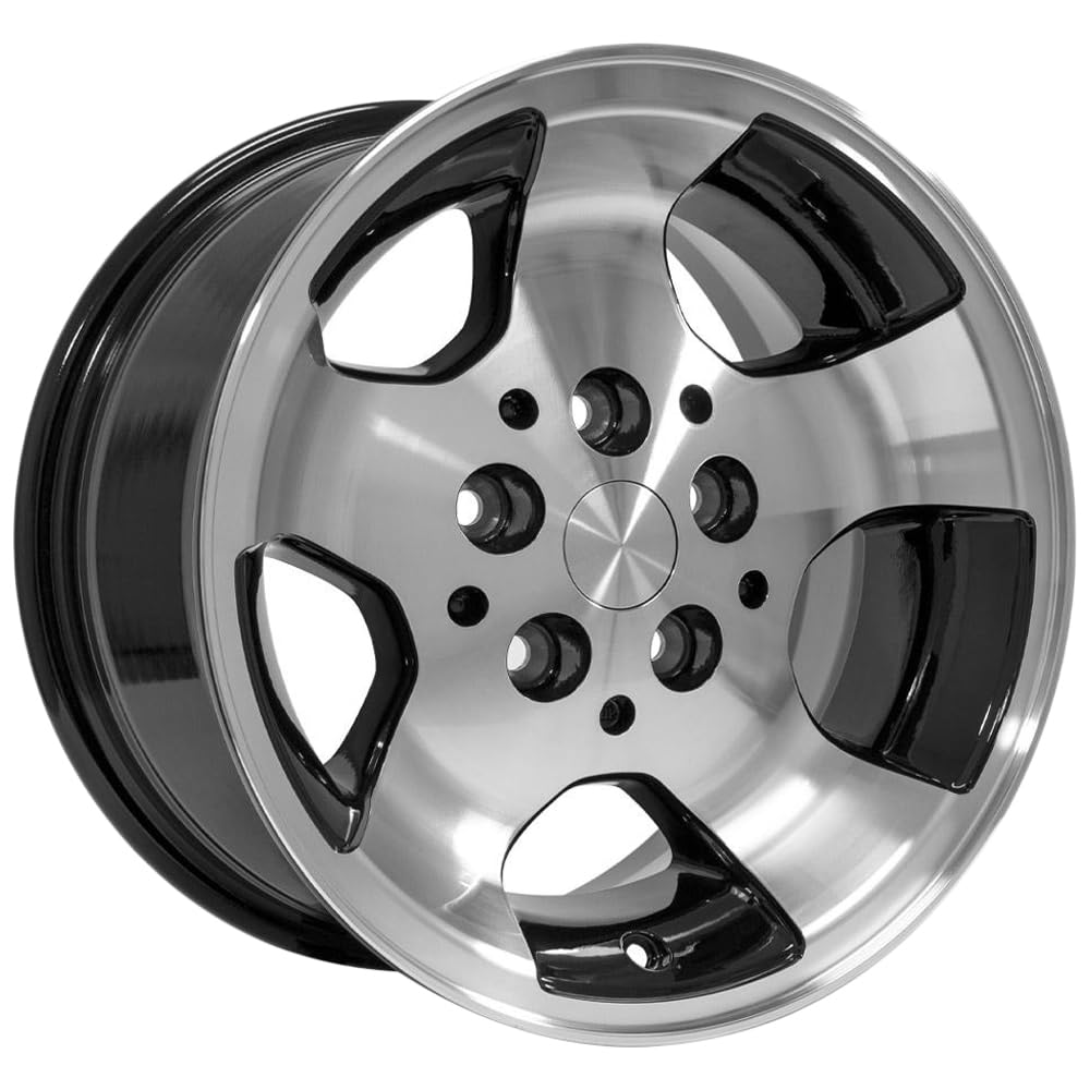Black Machined Wheel OE Wheels LLC JP08-15080-5450-25MB Painted (15 x 8. inches /5 x 114 mm, 25 mm Offset)