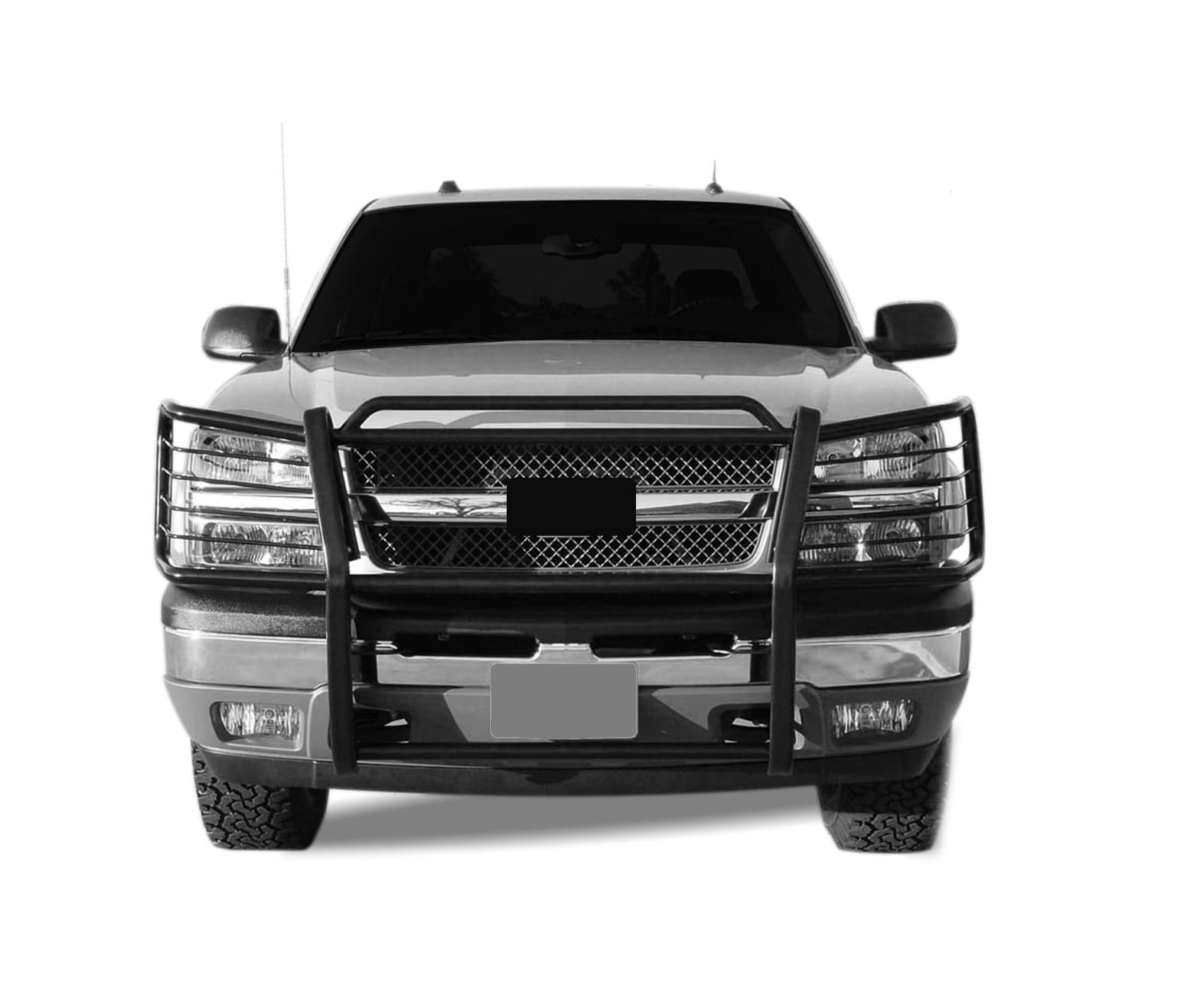 Bumper Guard Modular Black Black Horse Grille Compatible with 1992-1994 K5 Blazer/S15 Jimmy|1995-1998 Silverado|1999 Suburban 1500|1995-1999 Tahoe|1988-1998 Sierra 1500|1992-1999 Yukon-17GJ23MA