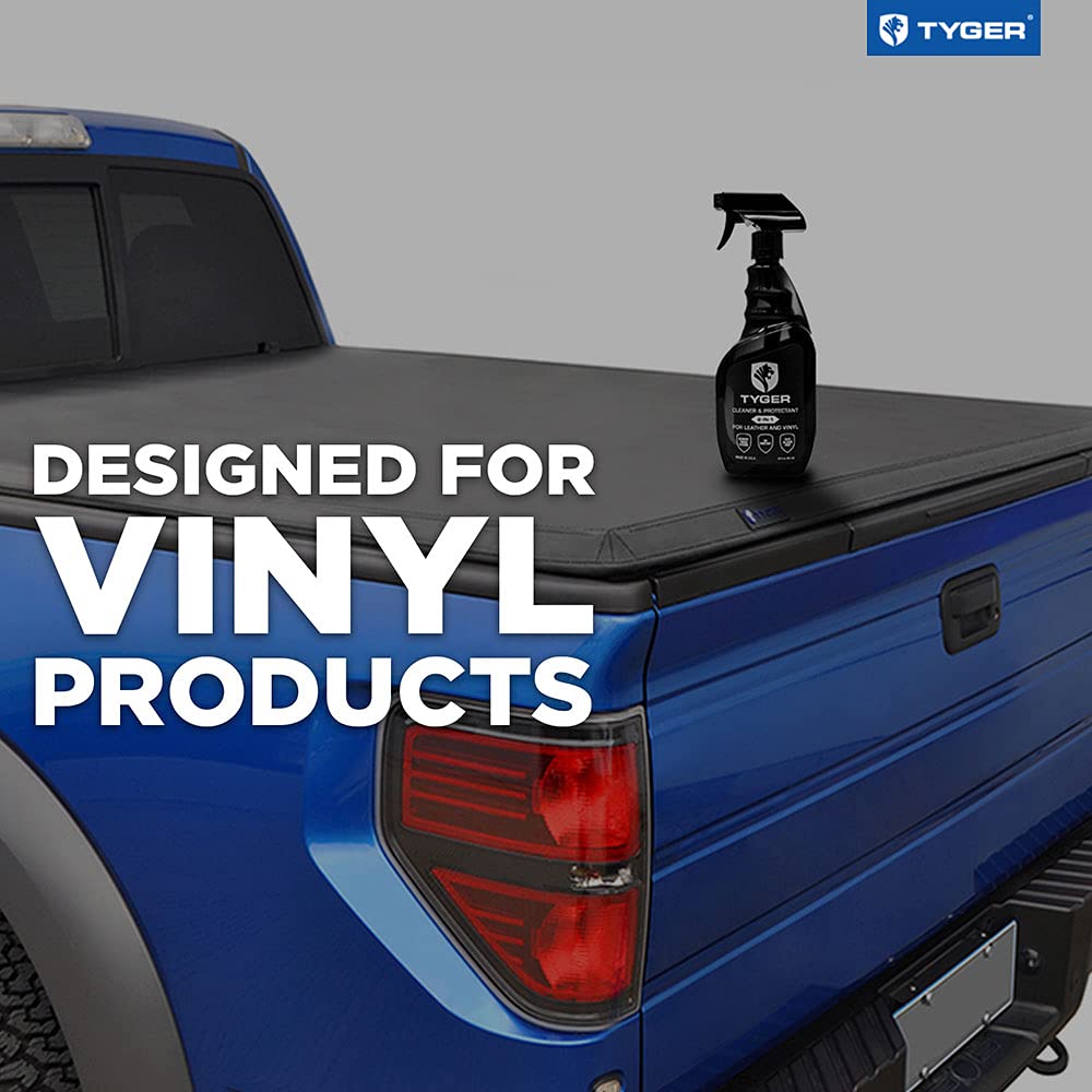 Tyger 2-in-1 Spray Tonneau Cover Cleaner & Protectant Specialized for Leather and Vinyl Surfaces, 22 Fl. oz. Made in USA