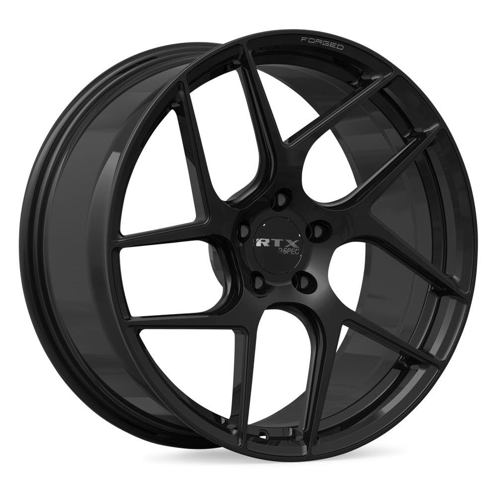RTX Custom RS07F Wheel - 20x9, 48 Offset, 5x108 Bolt Pattern, 63.4mm Hub - Gloss Black Rim