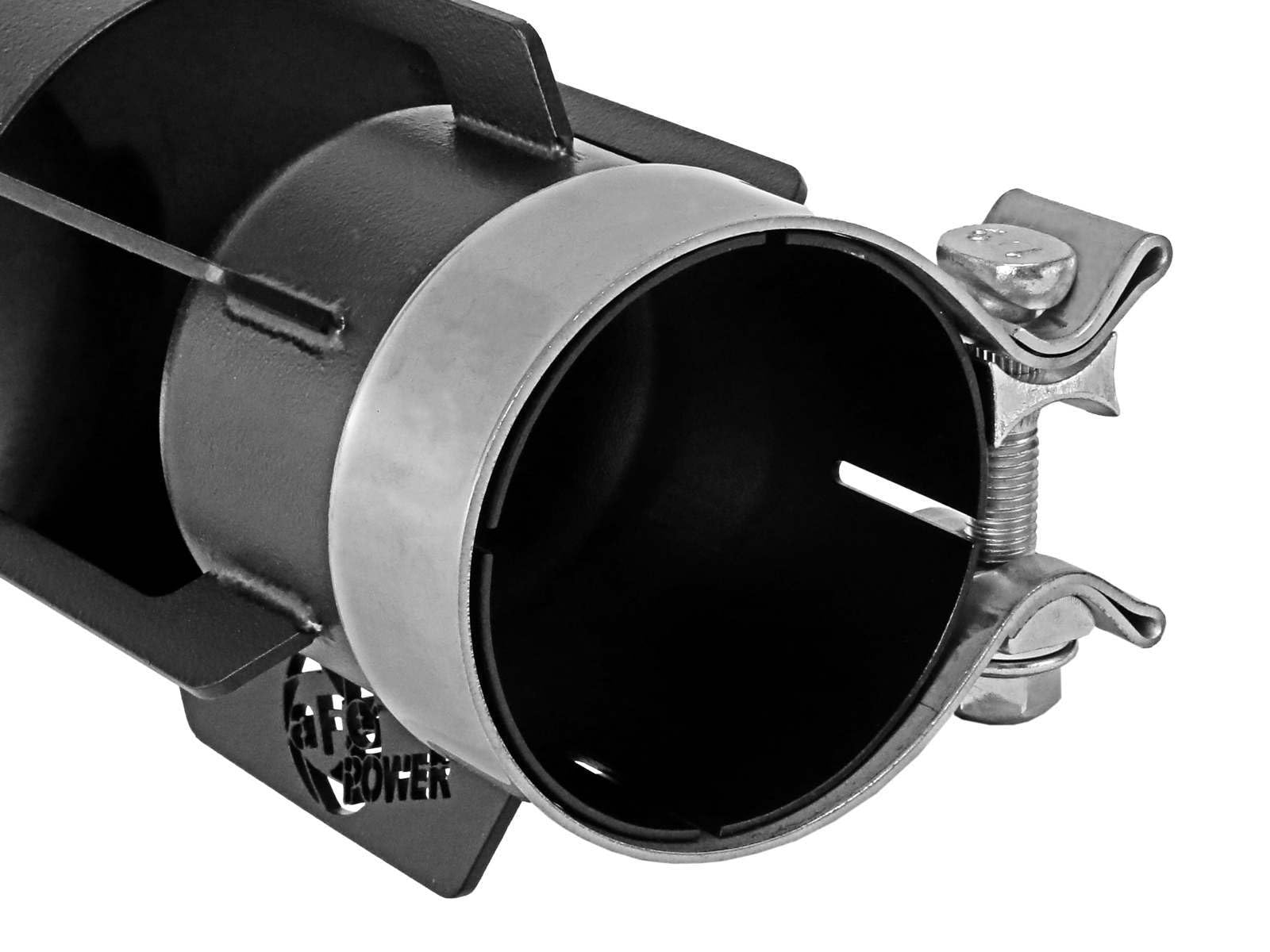 304 Stainless Steel MACH Force-Xp Clamp-on Exhaust Tip Black 3 IN Inlet x 4 IN Outlet x 15 IN L