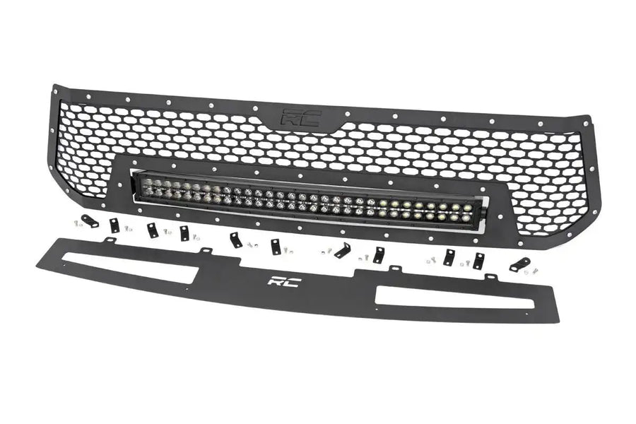 Mesh LED Light Rough Country with Amber DRL Light Grille Insert for Toyota Tundra (2014-2017)