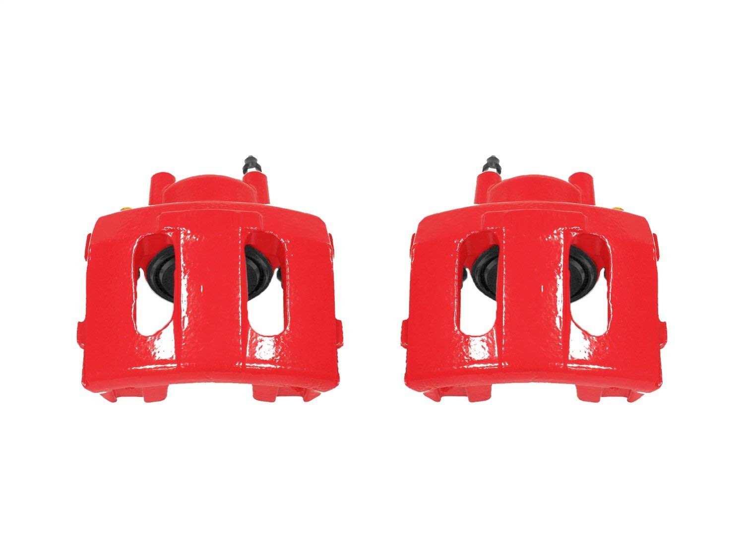 Power Stop S4339 High-Temp Red Powder Coated Front Pair of Calipers For 1991 - 2001 Jeep Cherokee Mid Size XJ | 1993- 1998 Grand Cherokee | 1990 - 2006 Wrangler [Application Specific]