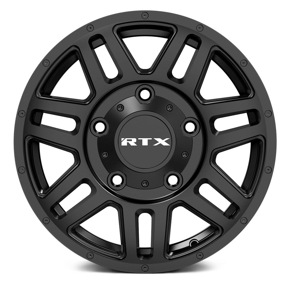 Custom RTX Adventure Wheel - 16x6, 45 Offset, 5x160 Bolt Pattern, 65.1mm Hub - Satin Black Rim