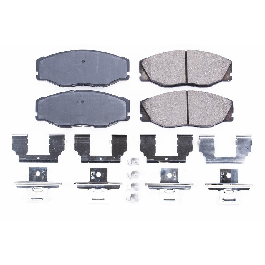 Power Stop Brake Kit Front For Toyota T100 1993-98 - Ceramic Brake Pads With Installation Hardware, 17-604