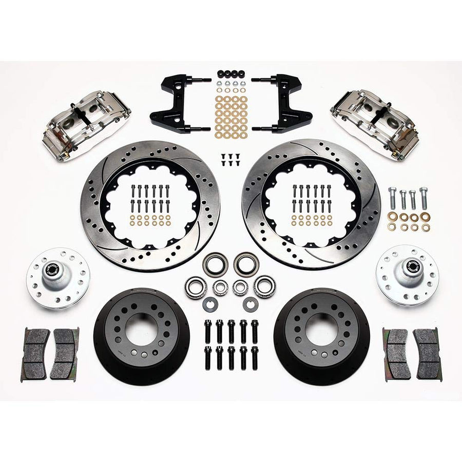 140-9802-DP WILWOOD FNSL6R Front Hub Kit, 14.00", Drill, Pol 74-80 Pinto/Mustang II Disc Spindle only