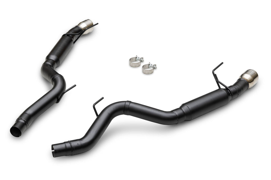 Outlaw Series Flowmaster 818163 Axle-Back Exhaust Kit 3 Inch 409 Stainless Steel with 4 Inch Polished Tips without Valves Compatible with 2024 Ford Mustang GT 5.0L Coyote and 2.3L EcoBoost