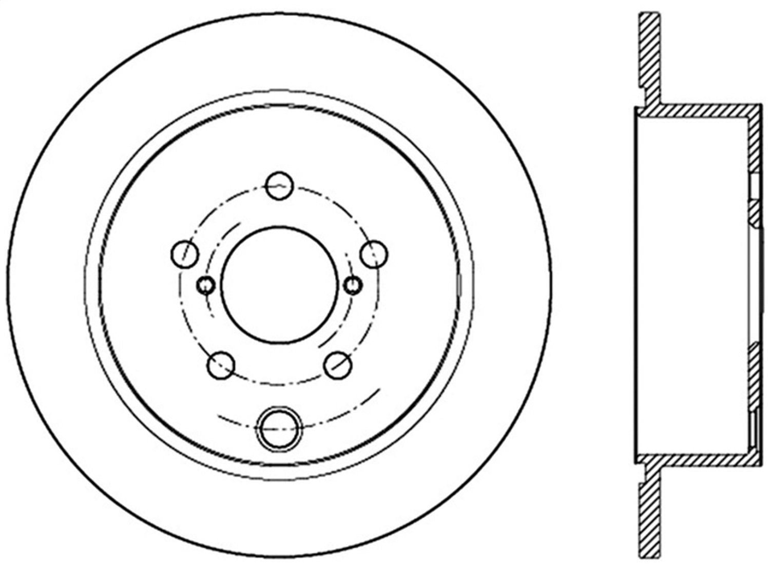 Rear Left StopTech 126.47035SL Sport Slotted Brake Rotor