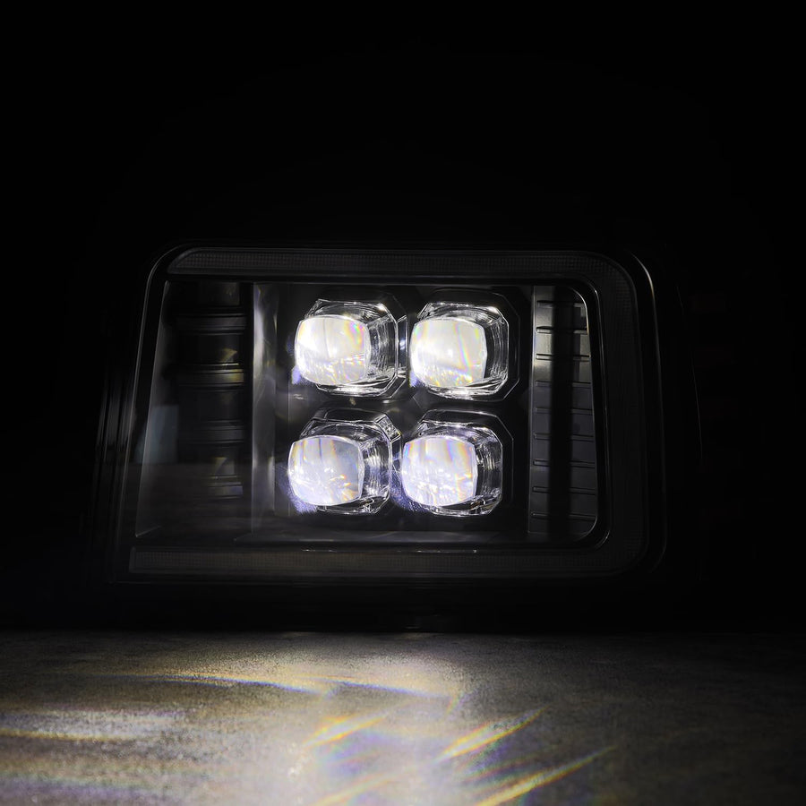 NOVA-Series AlphaRex LED Projector Headlights for 92-96 F-Series/Bronco Black