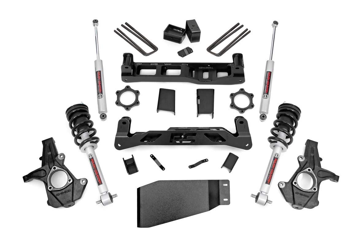 5" Rough Country Suspension Lift Kit with N3 Loaded Struts/N3 Rear Shocks for Chevy Silverado & GMC Sierra 1500 (2007-2013) 4WD