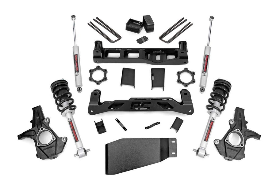 5" Rough Country Suspension Lift Kit with N3 Loaded Struts/N3 Rear Shocks for Chevy Silverado & GMC Sierra 1500 (2007-2013) 4WD
